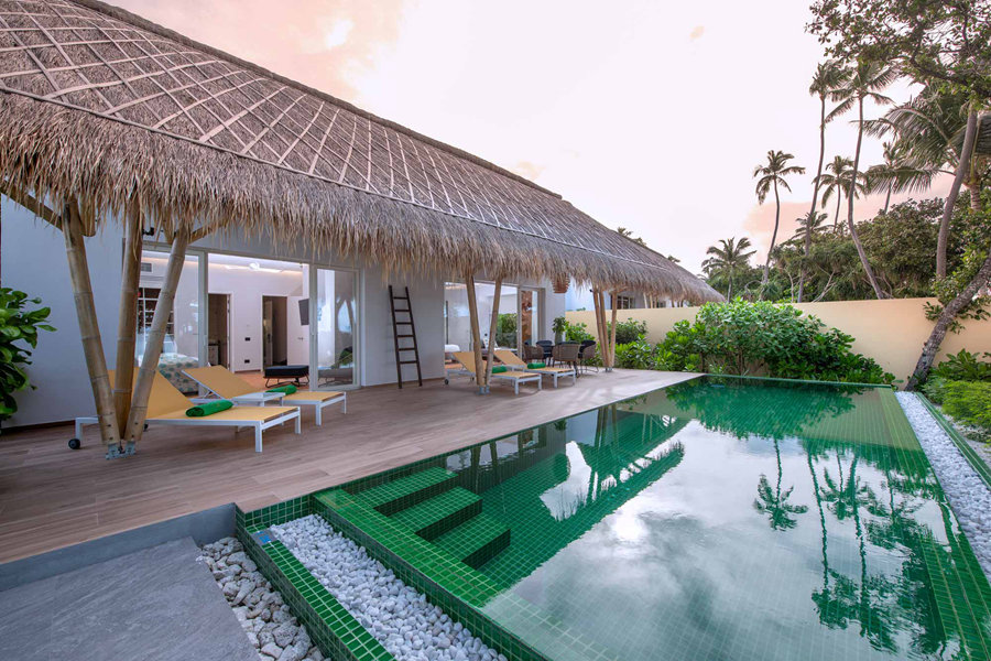 翡翠法斯曼度 - 家庭沙滩泳池别墅（双卧）图片1 - Emerald Maldives Resort & Spa  Family Beach Villa with Pool Photo 1