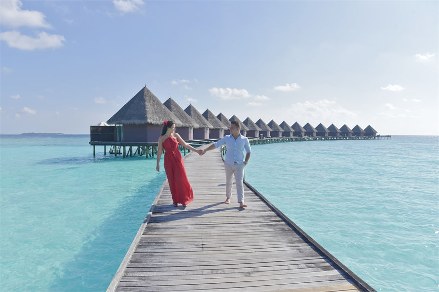 蓝色美人蕉 - 婚礼图片2 - Thulhagiri Island Resort  Wedding Photo 2