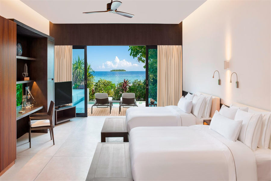 威斯汀 - 家庭沙滩泳池别墅(双) 图片1 - The Westin Maldives Miriandhoo Resort Family Beach Villa Pool Photo 1