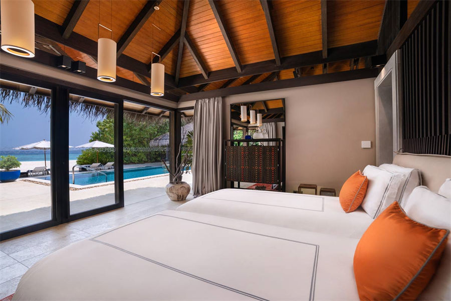 维拉私人岛 - 沙滩泳池屋(双卧室) 图片4 - Velaa Private Island Maldives Beach Pool House Photo 4