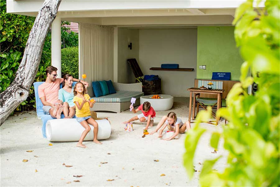 康杜玛 - 双卧家庭沙滩房(花园或海洋景观)图片2 - Holiday Inn Resort Kandooma Maldives  Two Bedroom Family Beach House(Garden View or Sea View) Photo 2