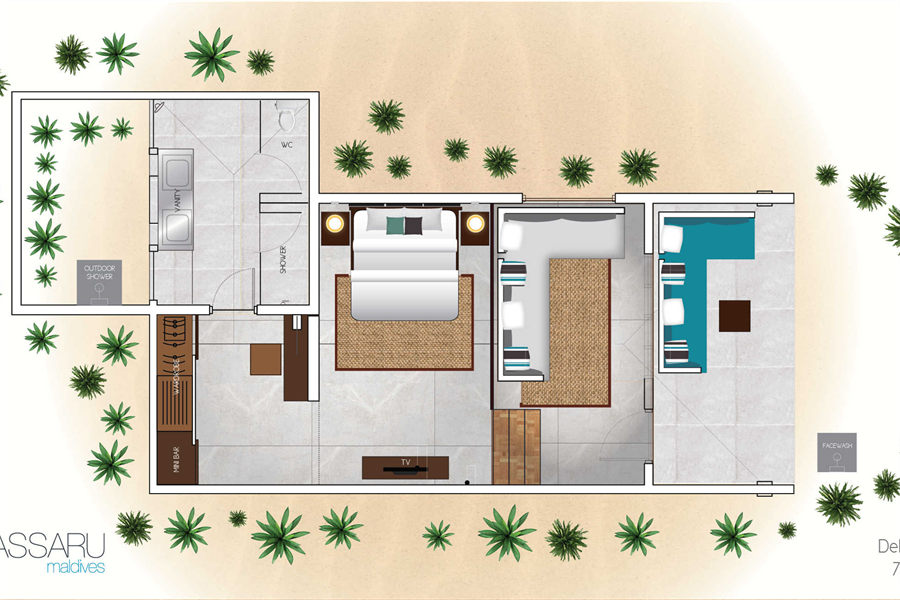维拉沙鲁 - 豪华别墅 图片4 - Velassaru Maldives Resort Deluxe Villa Photo 4