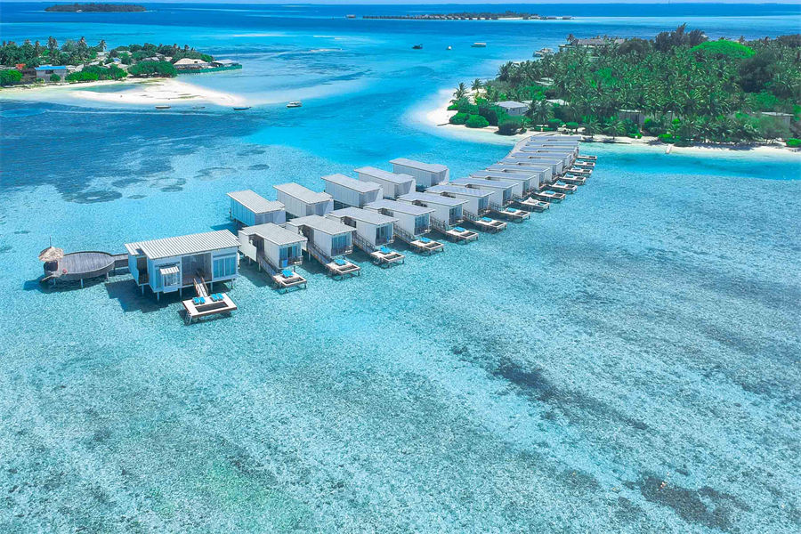 康杜玛 - 水上别墅（岛屿或海洋景观）图片1 - Holiday Inn Resort Kandooma Maldives  Overwater Villa（Island View or Sea View)） Photo 1