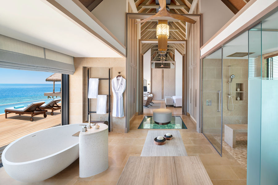 华尔道夫 - 水上泳池别墅（大床）图片4 - Waldorf Astoria Maldives Ithaafushi  King Overwater Villa with Pool Photo 4