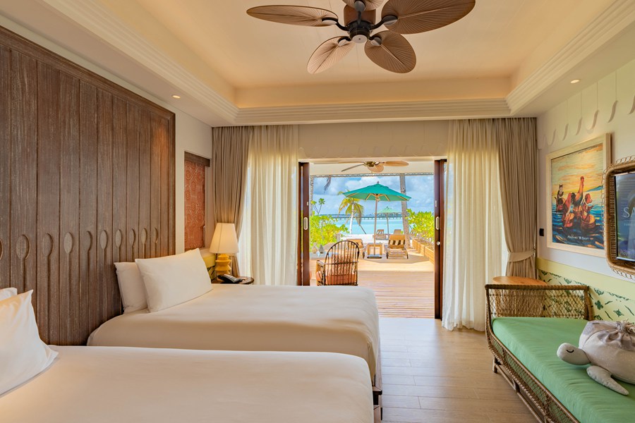 塞伊（希尔顿格芮） - 双卧家庭泳池海滩客房图片4 - SAii Lagoon Maldives, Curio Collection by Hilton Two Bedroom Family Beach Room with Pool Photo 4