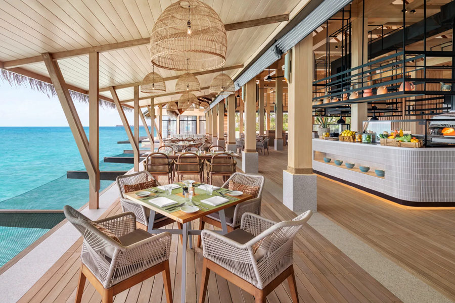 希尔顿阿明吉利 - 栖息地全日餐厅图片1 - Hilton Maldives Amingiri Resort & SPA Habitat Photo 1