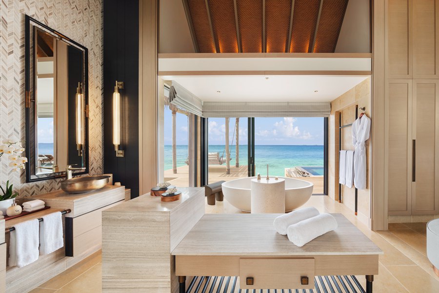 华尔道夫 - 高级礁湖泳池别墅（双床）图片4 - Waldorf Astoria Maldives Ithaafushi  Two Queen Bedded Grand Reef Villa with Pool Photo 4