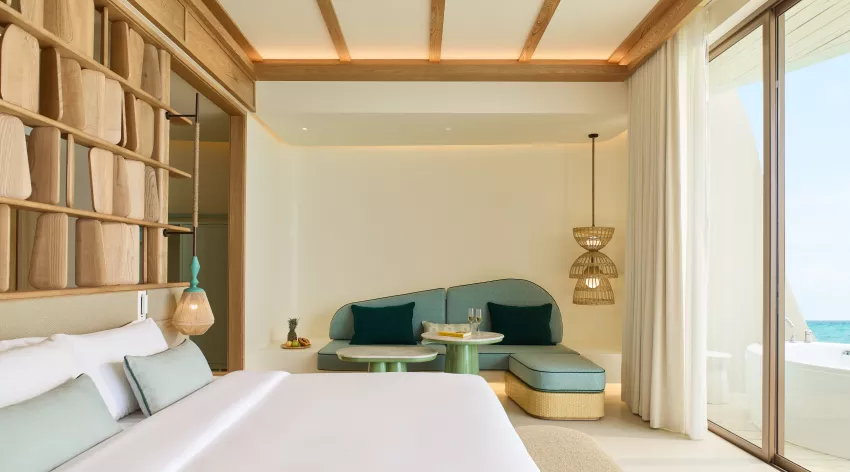 盛泰乐中央至尊 - 单卧水上带按摩浴缸别墅图片3 - Centara Grand Lagoon One-Bedroom Overwater Villa with Jacuzzi Photo 3