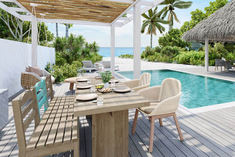 六善肯尼呼拉 - 豪华沙滩泳池别墅套房图片1 - Six Senses Kanuhura Deluxe Beach Villa Suite With Pool Photo 1