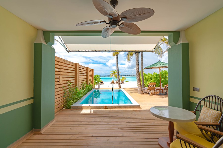 塞伊（希尔顿格芮） - 泳池海滩客房图片2 - SAii Lagoon Maldives, Curio Collection by Hilton King Beach Room with Pool Photo 2