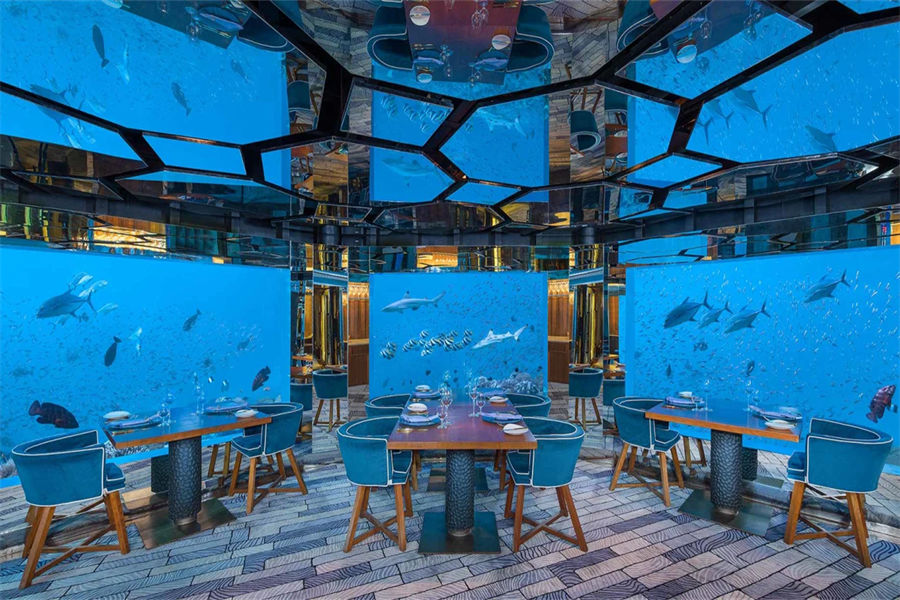 安纳塔拉吉哈瓦岛 - 水下餐厅图片1 - Anantara Kihavah Villas Sea Photo 1