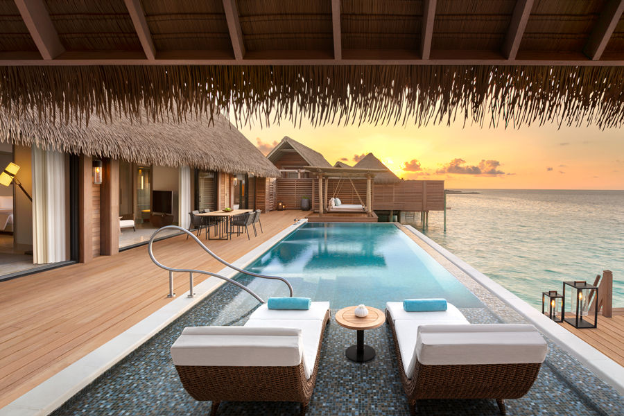 华尔道夫 - 高级水上泳池别墅（大床）图片2 - Waldorf Astoria Maldives Ithaafushi  King Grand Overwater Villa with Pool Photo 2