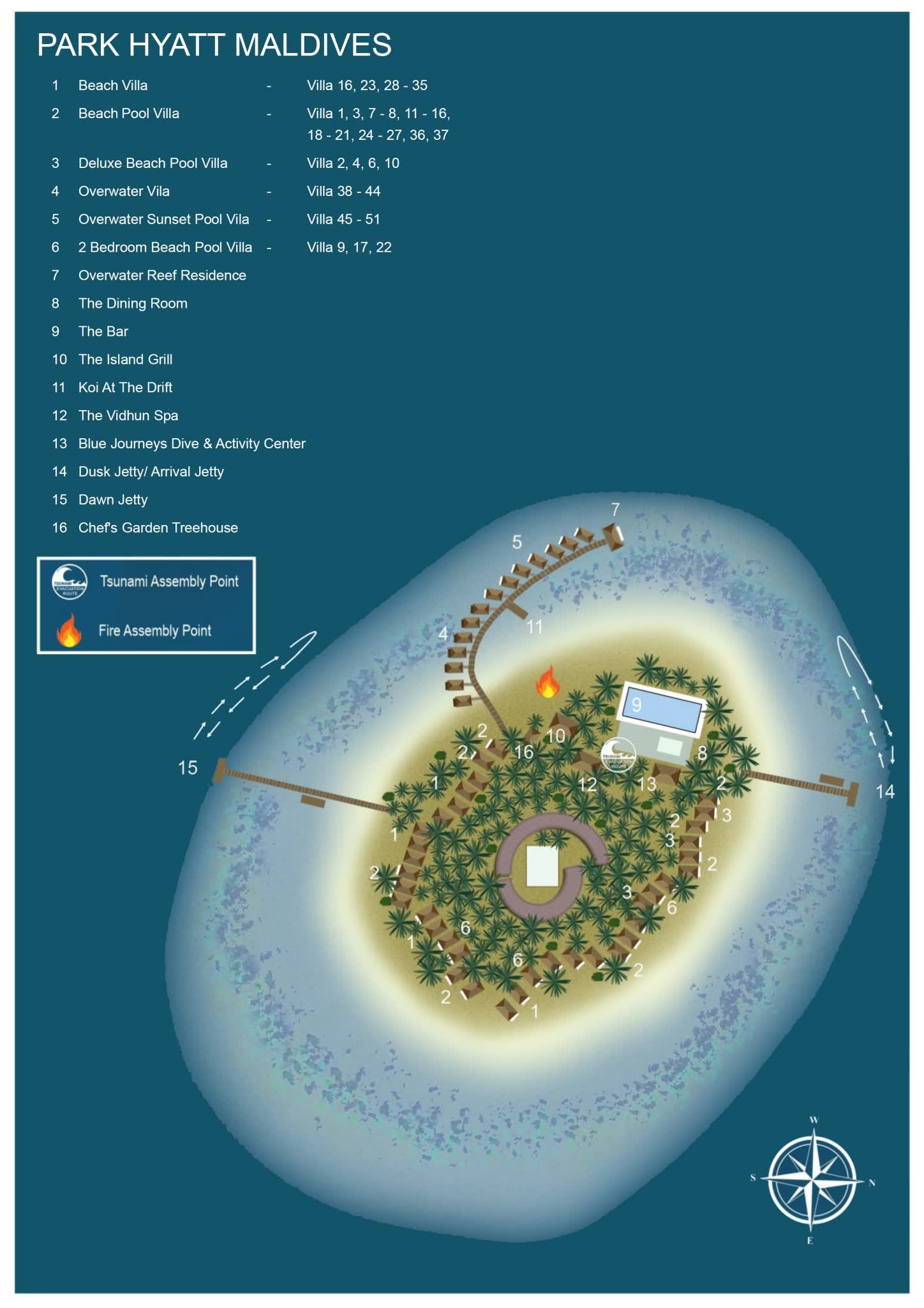 柏悦哈达哈度假村地图布局 - Park Hyatt Maldives Hadahaa Resort Map