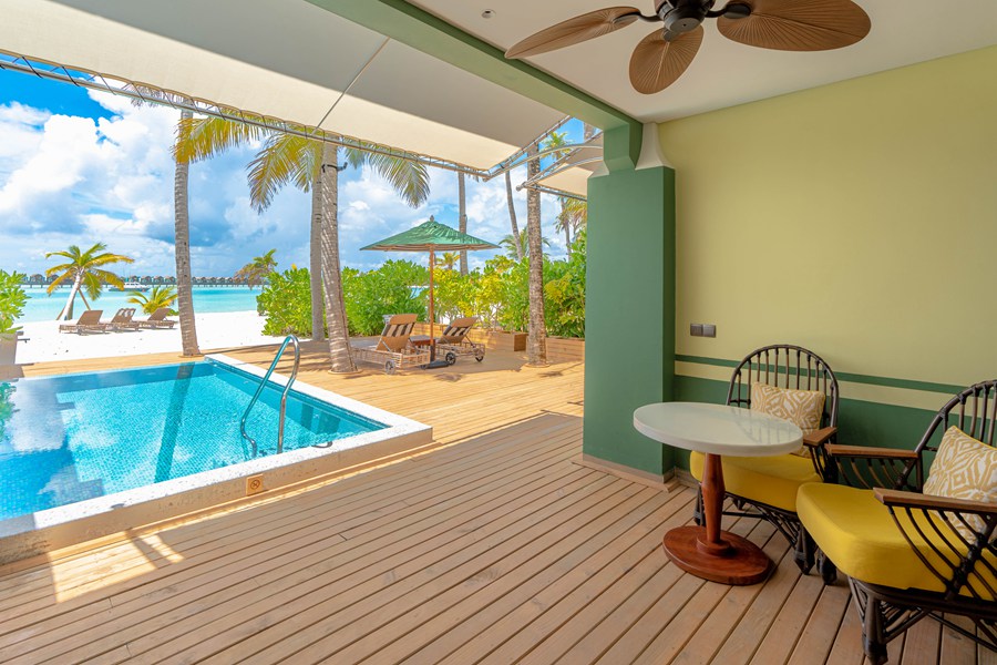 塞伊（希尔顿格芮） - 泳池海滩客房图片3 - SAii Lagoon Maldives, Curio Collection by Hilton King Beach Room with Pool Photo 3