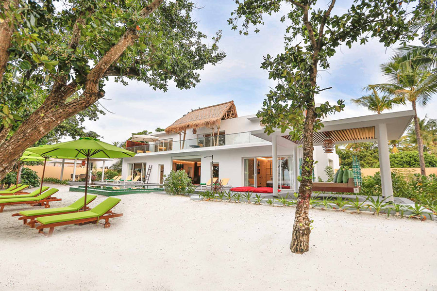 翡翠法斯曼度 - 皇家沙滩别墅（三卧）图片4 - Emerald Maldives Resort & Spa  Royal Beach Villa Photo 4