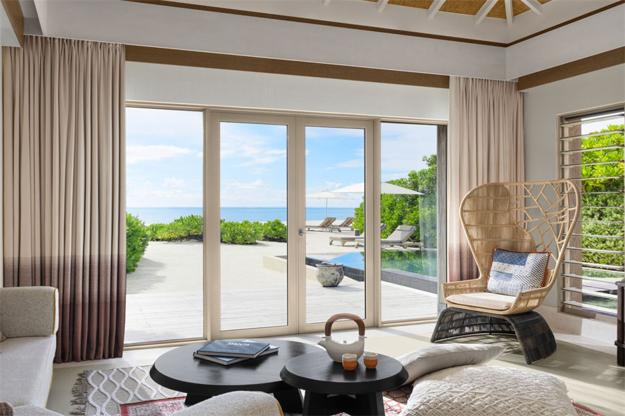 洲际 - 日落沙滩泳池别墅图片1 - InterContinental Maldives Maamunagau One Bedroom Beach Pool Villa Photo 1