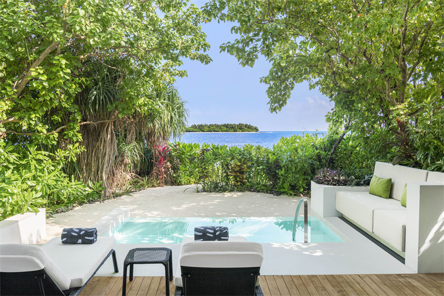 威斯汀 - 家庭豪华沙滩泳池别墅(双床)图片1 - The Westin Maldives Miriandhoo Resort Family Deluxe Beach Villa Pool Photo 1
