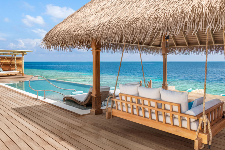 华尔道夫 - 水上泳池别墅（大床）图片1 - Waldorf Astoria Maldives Ithaafushi  King Overwater Villa with Pool Photo 1