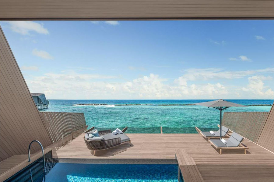 瑞吉 - 全海景水上泳池别墅图片2 - The St. Regis Maldives Vommuli Resort Panoramic Ocean Overwater Villa with Pool Photo 2