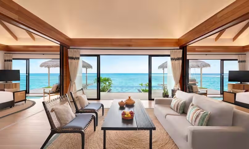希尔顿阿明吉利 - 双卧水上泳池别墅图片3 - Hilton Maldives Amingiri Resort & SPA 2 Bedroom Overwater Pool Villa Photo 3