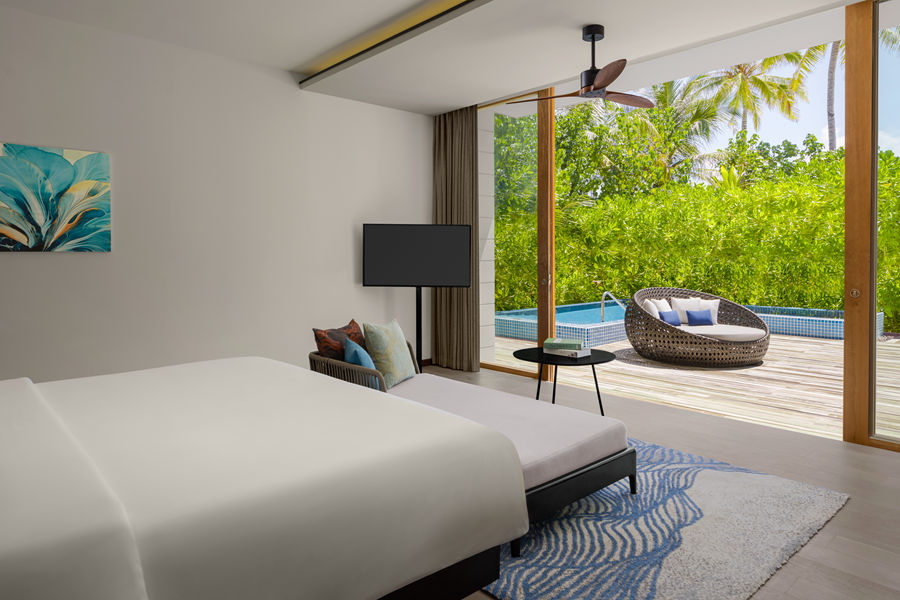 丽笙 - 复式三卧沙滩泳池别墅图片4 - Radisson Blu Resort Maldives 2 Storey Family Garden Villa-3 Bedrooms& Pool Photo 4