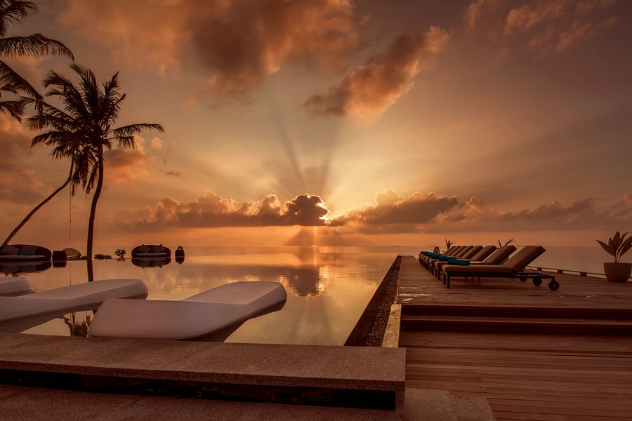 富士法鲁 - 星空泳池和沙洲图片2 - Fushifaru Maldives Pool Photo 2