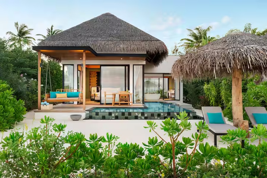 希尔顿阿明吉利 - 单卧沙滩家庭泳池别墅图片 - Hilton Maldives Amingiri Resort & SPA 1 Bedroom Beach Family Pool Villa