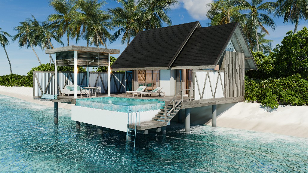 美雅富士 - 海洋泳池别墅（半沙半水）图片 - Meyyafushi Maldives Semi-Ocean Pool Villa