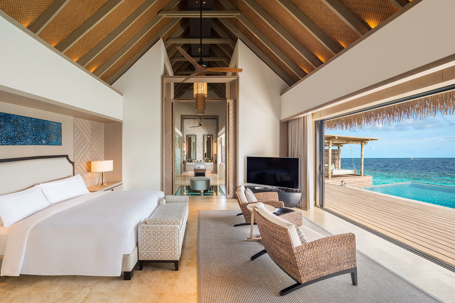 华尔道夫 - 水上泳池别墅（大床）图片3 - Waldorf Astoria Maldives Ithaafushi  King Overwater Villa with Pool Photo 3