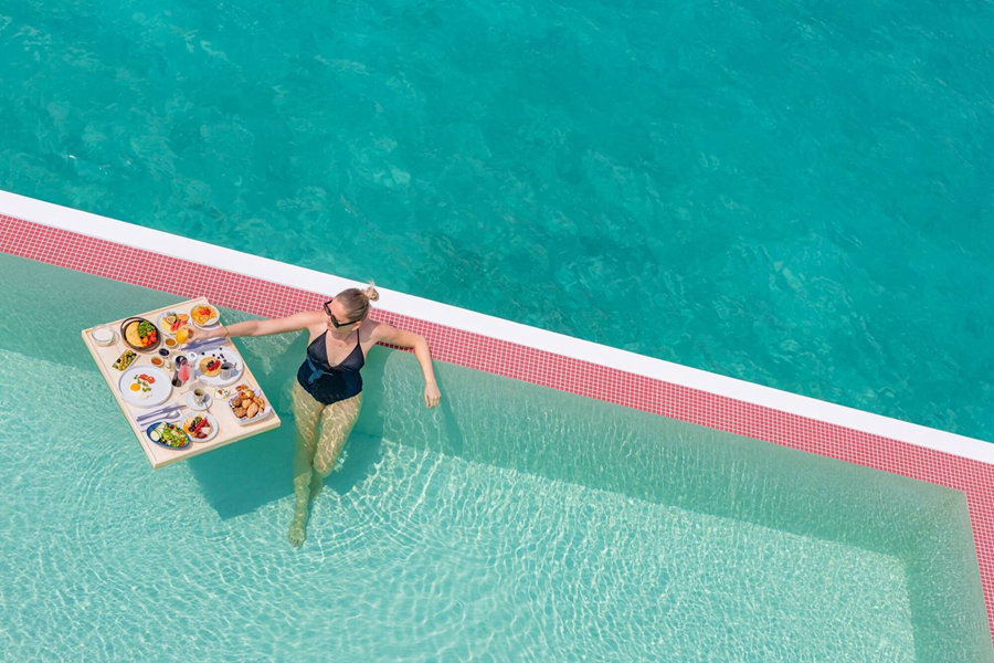 卓美亚 - 漂浮早餐图片4 - Jumeirah Maldives Ohahali Island Floating Breakfast Photo 4