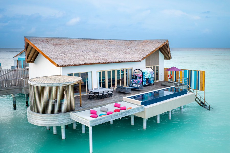 硬石 - 摇滚明星水上泳池别墅图片1 - Hard Rock Hotel Maldives Rock Star Pool Villa Photo 1