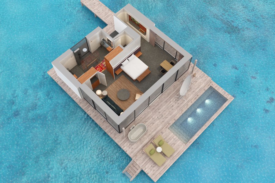 柏典 - 一卧日落泳池別墅图片4 - Patina Maldives One Bedroom Sunset Water Pool Villa Photo 4