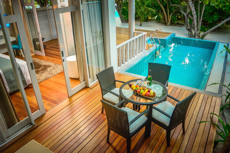 库达拉 - 家庭复式沙滩泳池别墅图片 - NH Maldives Kuda Rah Resort Family Duplex Villa with private pool