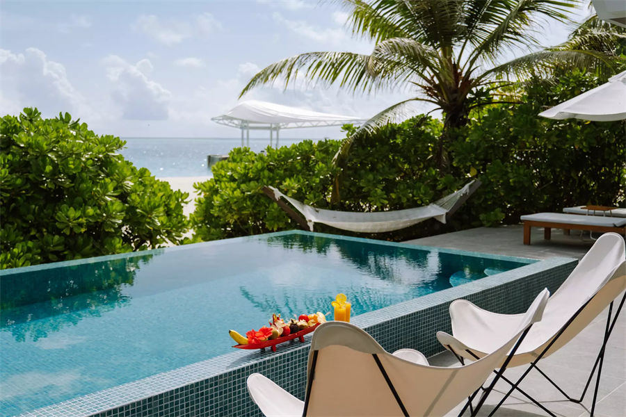 芙拉瓦希 - 双卧泻湖沙滩泳池别墅图片1 - The Standard，Huruvalhi Maldives 2 Bedroom Lagoon Beach Pool Villa Photo 1