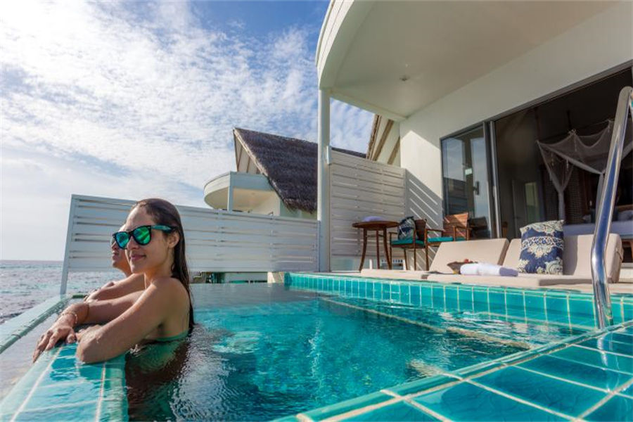 中央格兰德 - 日落海洋泳池别墅 图片2 - Machchafushi Resort&Spa Maldives Club Sunset Overwater Pool Villa Photo 2