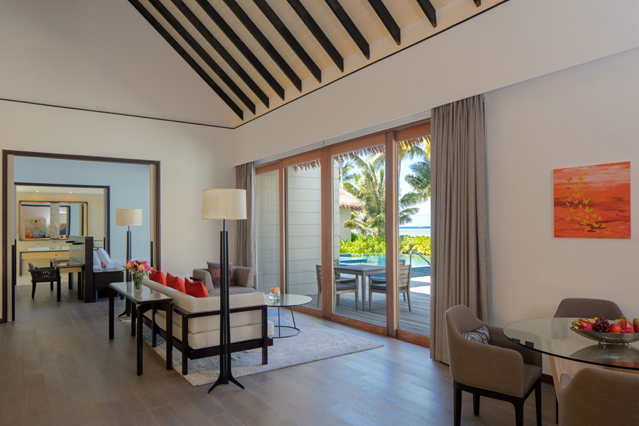 丽笙 - 三卧沙滩泳池套房(日落景观）图片2 - Radisson Blu Resort Maldives Beach Villa-3 Bedrooms Pool & Sunset View Photo 2
