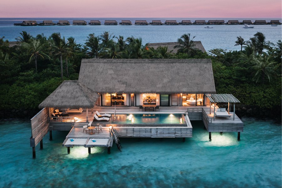 华尔道夫 - 高级礁湖泳池别墅（大床）图片1 - Waldorf Astoria Maldives Ithaafushi  King Grand Reef Villa with Pool Photo 1
