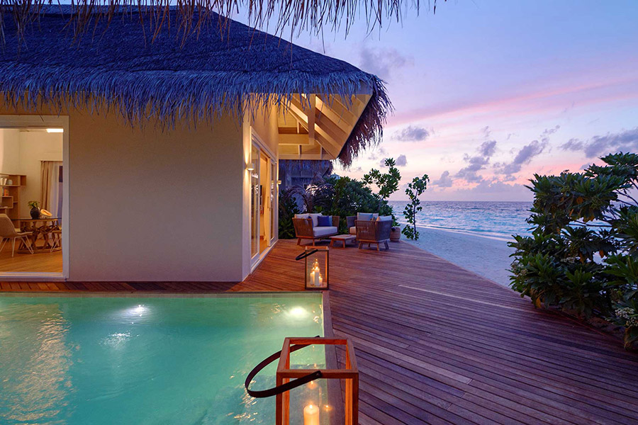 巴廖尼 - 豪华沙滩泳池套房图片2 - Baglioni Resort Maldives Deluxe Beach Suite with Pool Photo 2