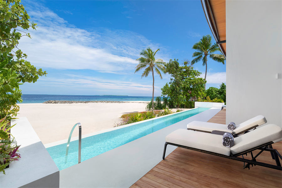 威斯汀 - 天梦海滩泳池官邸图片2 - The Westin Maldives Miriandhoo Resort Heavenly Beach Residence Pool Photo 2