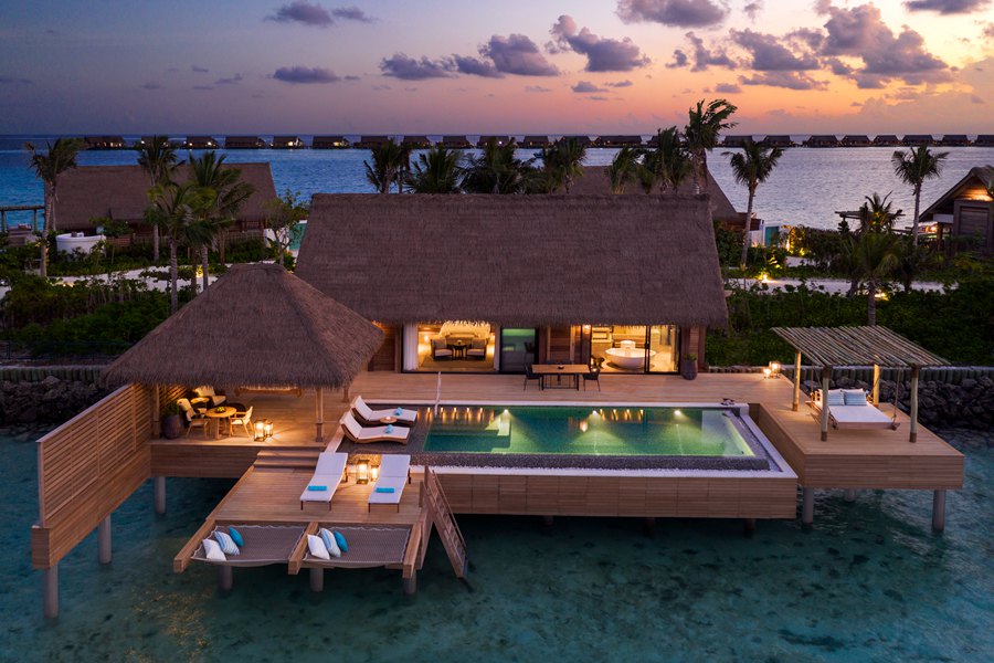 华尔道夫 - 礁湖泳池别墅（大床）图片1 - Waldorf Astoria Maldives Ithaafushi  King Reef Villa with Pool Photo 1