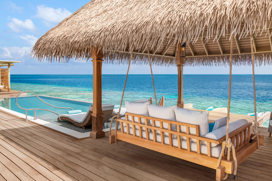 华尔道夫 - 水上泳池别墅（双床）图片3 - Waldorf Astoria Maldives Ithaafushi  Two Queen Bedded Overwater Villa with Pool Photo 3
