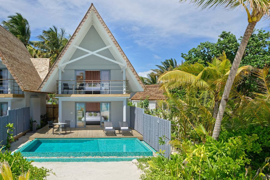 奥瑞格马富士瓦鲁 - 双卧沙滩泳池别墅图片1 - Outrigger Maldives Maafushivaru Resort Two Bedroom Beach Villa with Private Pool Photo 1