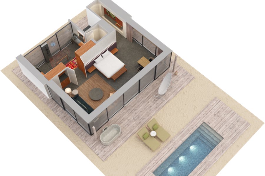 柏典 - 一卧日落沙滩泳池别墅图片4 - Patina Maldives One Bedroom Sunset Beach Pool Villa Photo 4