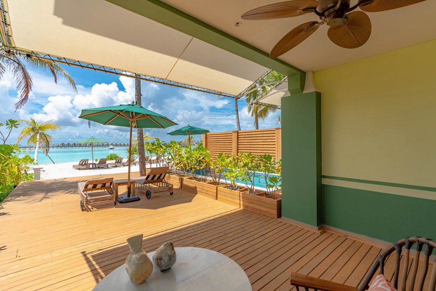 塞伊（希尔顿格芮） - 双卧家庭泳池海滩客房图片1 - SAii Lagoon Maldives, Curio Collection by Hilton Two Bedroom Family Beach Room with Pool Photo 1