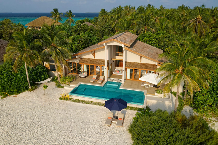 翡翠法鲁富士 - 总统沙滩泳池别墅（双卧）图片1 - Emerald Faarufushi Resort & Spa Presidential Beach Villa Photo 1