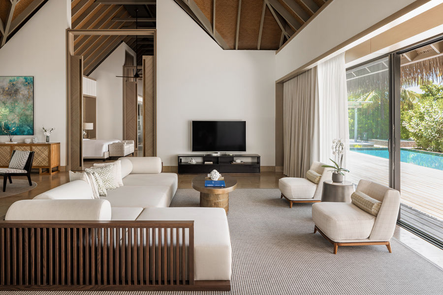 华尔道夫 - 高级三卧沙滩泳池别墅图片4 - Waldorf Astoria Maldives Ithaafushi  Three Bedroom Grand Beach Villa with Pool Photo 4