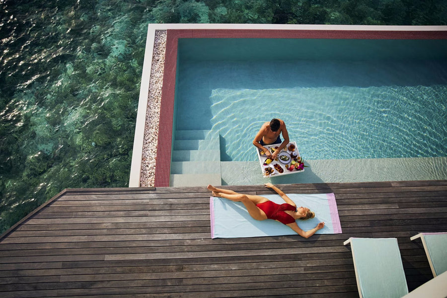 卓美亚 - 漂浮早餐图片2 - Jumeirah Maldives Ohahali Island Floating Breakfast Photo 2