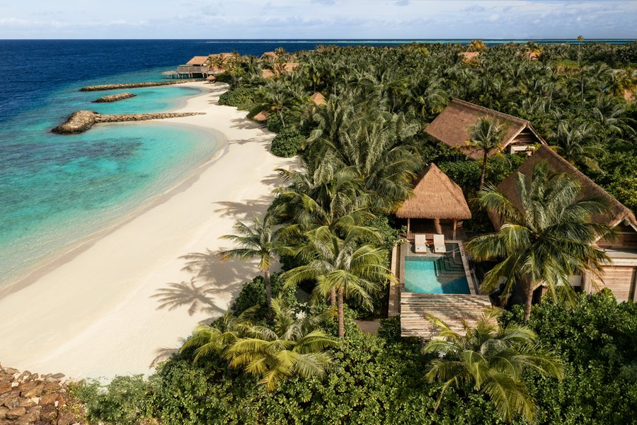 华尔道夫 - 沙滩泳池别墅（大床）图片1 - Waldorf Astoria Maldives Ithaafushi  King Beach Villa with Pool Photo 1