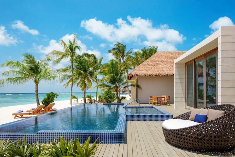 丽笙 - 双卧沙滩泳池套房（日落景观）图片1 - Radisson Blu Resort Maldives Beach Villa-2 Bedrooms-Pool& Sunset View Photo 1