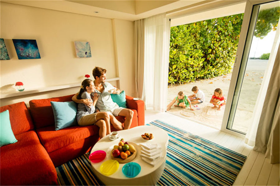 康杜玛 - 双卧家庭沙滩房(花园或海洋景观)图片3 - Holiday Inn Resort Kandooma Maldives  Two Bedroom Family Beach House(Garden View or Sea View) Photo 3